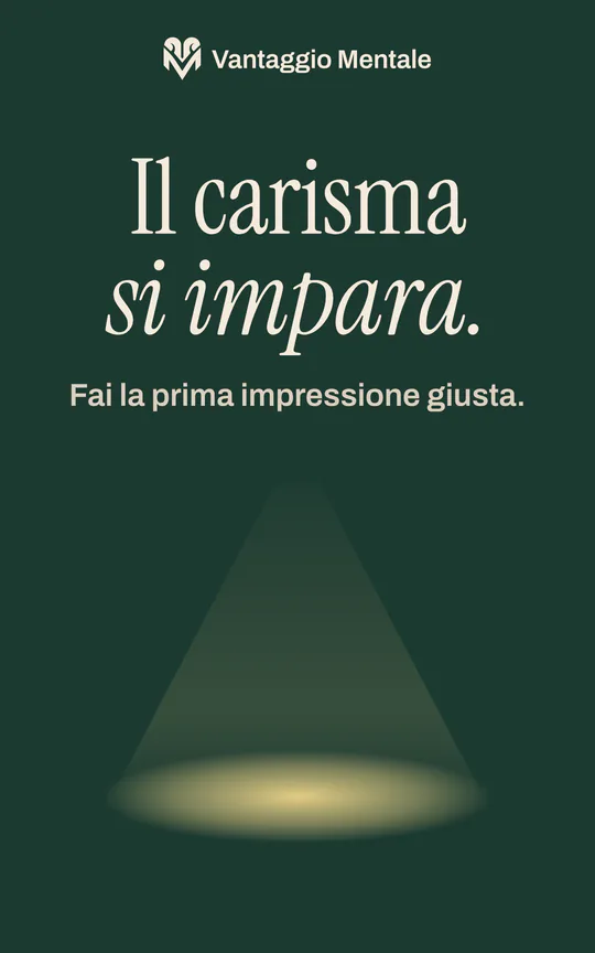 Copertina di «Il carisma si impara.»: un faro di luce su un palco vuoto.