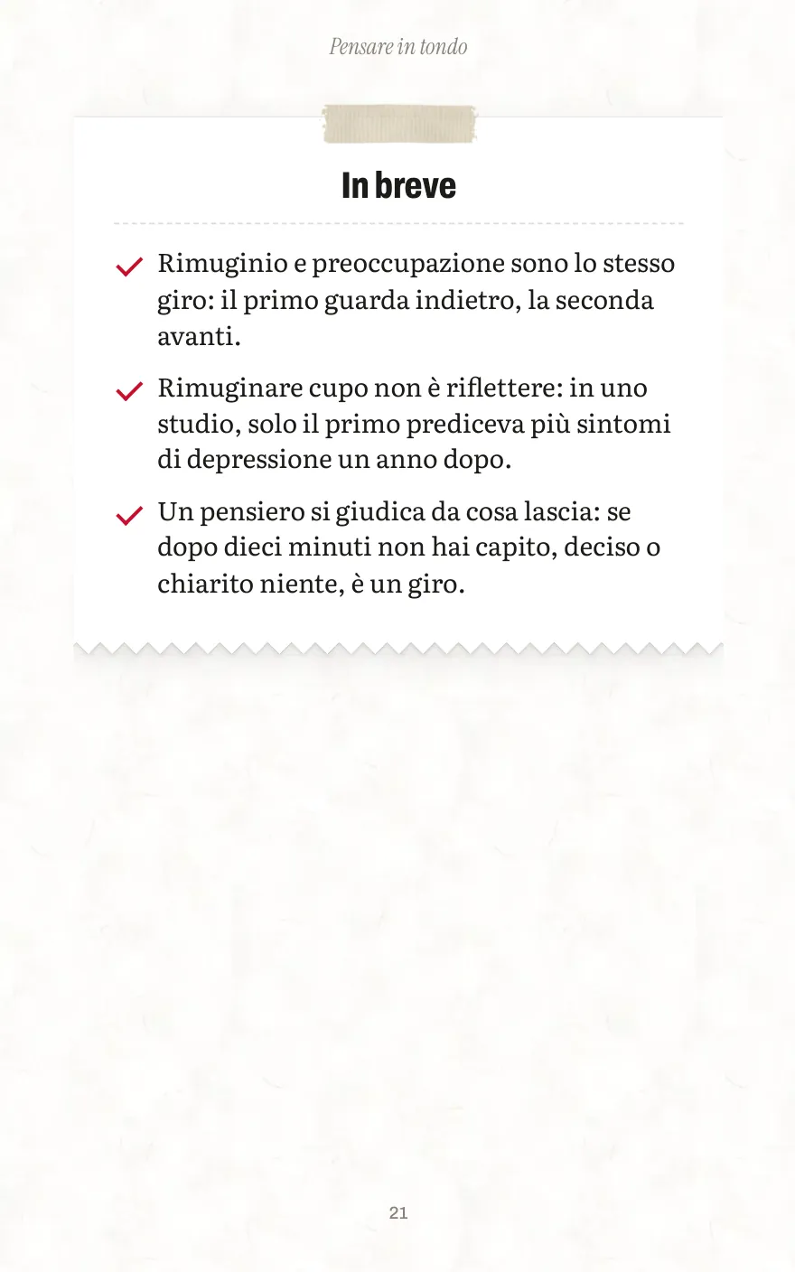 Pagina 21 di «Smetti di pensarci troppo»